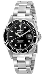 Men's Stainless Steel Pro Diver Black Dial Quartz