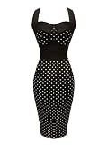 Lafrock 'Bette Black Polka Dot Vintage Pencil Dress