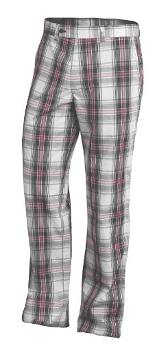Fila Golf Men's Napoli Plaid Pant (Silver Plaid, 