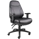 Boss Norstar B770 Leather Plus Multi-Function Office Desk Chairs with Adjustable Arms