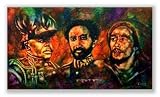 Trailblazers Too (Marcus Garvey, Haile Selassie, Bob Marley) by Andrew Nichols 14 x25