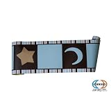 GEENNY Wall Border For Boutique Brown Blue Moon... by GEENNY