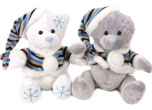 Childrens Toyshop  Toys : Blizzard Bear 8" With Furry Winter Hat & Jacket 2 PER PACK (145656)