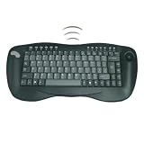 DSI 2.4GHz Wireless Keyboard with Optical trackball, Black, FK-760