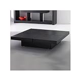 Tema Kyoto Square Wood Top Coffee Table in Chocolate