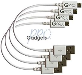 GadgetsPRO Micro USB Cable for All Android Devices, White, Short 0.2m/8.5in (4-Pack)