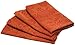 Mahogany Peacock 18-Inch by 18-Inch Orange/Red Napkin, Set of 4, Cotton Jacquard