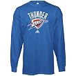 NBA adidas Oklahoma City Thunder Light Blue Primary Logo Long Sleeve T-shirt