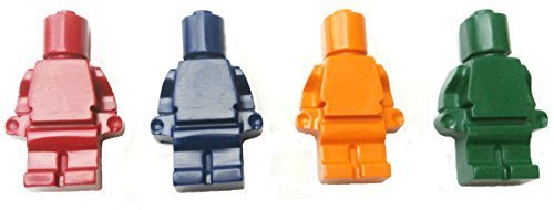 48 Minifig Crayons by MinifigFansTM - Birthday Party Favors - 12 Sets of 4 - Made in the USA from Crayola® Crayons