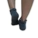 Non Slip Skid Socks with Grips, For Hospital Rehab, Traveling, Yoga, Pilates, Barre, Martial Arts, Trampoline, Fitness, Home Use, For Women, Men, YogaAddict, Grey - Size M/L