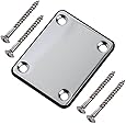 1pc Neck Plate with Crews Chrome for Fender Replacement Electric Guitar Part