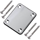 1pc Neck Plate with Crews Chrome for Fender Replacement Electric Guitar Part