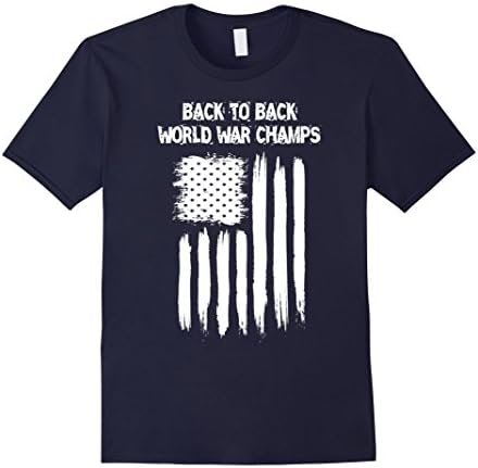 Men's Back To Back World War Champs Merica TShirt XL Navy