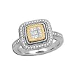 14K Two-Tone Gold Diamond Ring - 0.40 Ct.