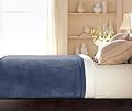 Sunbeam - Queen Size Heated Blanket Luxurious Velvet Plush With 2 Digital Controllers And Auto-off Feature - 5yr Warranty Blue by Sunbeam