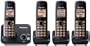 Panasonic KXTG4114CB DECT 6.0 PLUS Expandable Four Handset Cordless Phone Panasonic KXTG4114CB DECT 6.0 PLUS Expandable Four Handset Cordless Phone