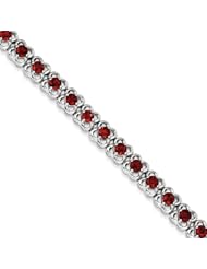 Sterling Silver Garnet Bracelet