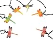 Set of 10 Multi-Color Dragonfly Summer Patio Novelty Christmas Lights Green Wire