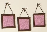 JoJo Designs Wall Hanging - Pink and Brown Paisley