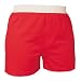 Red solid color jersey elastic waist comfortable unisex boxer boxer shorts leisure, no fly, 5 adult sizes