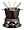 MasterClass Cast Iron Enamelled Fondue Gift Set with Six Forks - Black