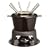 Kitchen Craft Cast Iron Enamelled Fondue Gift Set with Six Forks - Black