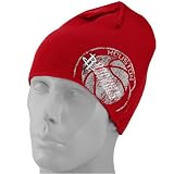 adidas Houston Rockets Red Double Logo Knit Beanie