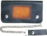 Leather Chain Wallet With Original Trucker Logo