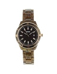 Fossil Womens ES3092 Stainless Steel Analog Brown Dial Watch