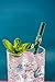 Hummingbird Glass Straws Teal Turtle on Teal Straight Straw 9 in x 9.5 mm With Cleaning Brush
