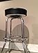 Jet Black Chrome 30 Inch Swivel Bar Stool - Set of Three (0-1950BLK 3pk)