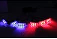 Koolertron 18 LED Emergency Vehicle Strobe Lights for Front Grille/Deck, Blue & Red