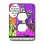 Londons Times Funny Aliens Cartoons - Alien Standup Comedians - Light Switch Covers - 2 plug outlet cover