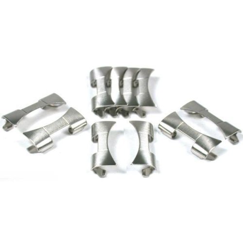 10 Watch Band Ends Caps Links Steel Parts White 20mm 10 Watch Band Ends Caps Links Steel Parts White 20mm