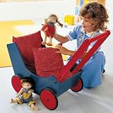 Haba Red and Blue Doll Pram