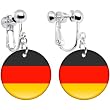 Germany Flag Clip on Earrings