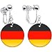 Germany Flag Clip on Earrings