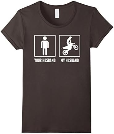 Women's Your Husband My Husband Motocross TShirt Small Asphalt