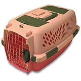 Aspen Pet Pet Porter Plastic Kennel, Up To 10 Pounds, Light Pink/Dark Pink