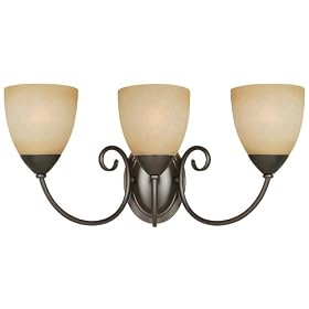 Hardware House 543850 Berkshire 20-1/4-Inch by 8-3/4-Inch Bath/Wall Lighting Fixture