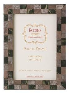 Italian Wooden Picture Frame, Mosaic, Granite