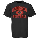 Georgia Bulldogs Black Old School Football T-shirt