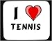 I Love Tennis Decorated Mouse Pad