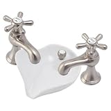 Pegasus FS2AD202BNV 8-Inch Double Handle Basin Pillar Tap with Pop-Up Drain, Brushed Nickel