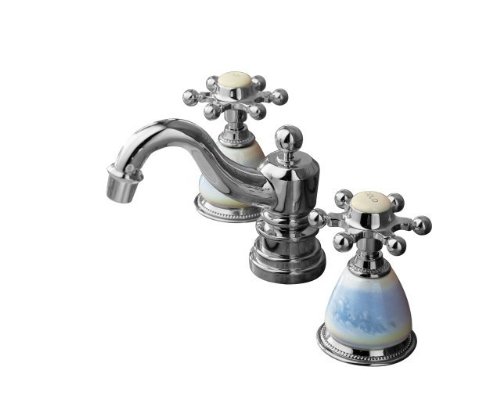 Kohler K-224-3-CP Polished Chrome Antique Double Handle Widespread Bathroom Faucet with Six Prong Cr