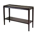Entryway Console Sofa Table Tray Top in Dark Espresso