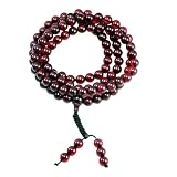 Tibetan 8mm Synthetic Amber Elastic String Prayer Beads, Tibetan Mala