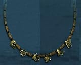 Antique Brass & Brown Bead Necklace