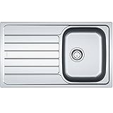 Franke 101.0331.025 SKL 611-86 Stainless Steel Single Bowl Kitchen Sink - Grey by FRANKE [並行輸入品]