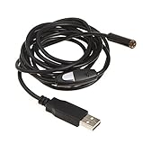 KKmoon 7mm 2m　USB 内視鏡　内視鏡　防水IP-66　スナップショットボタン&6本 LED付き 　USB検査